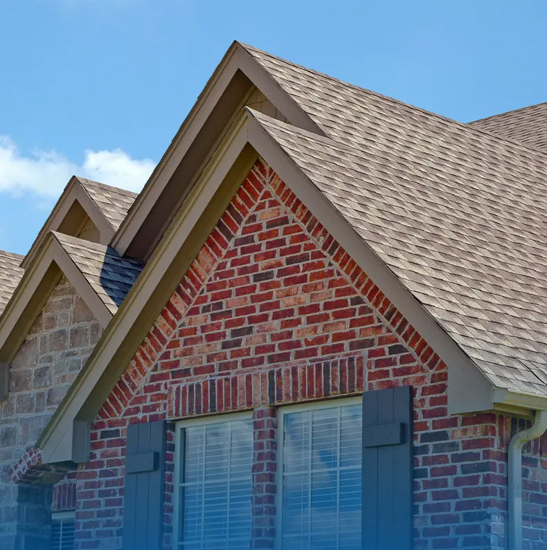 Finished residential roof