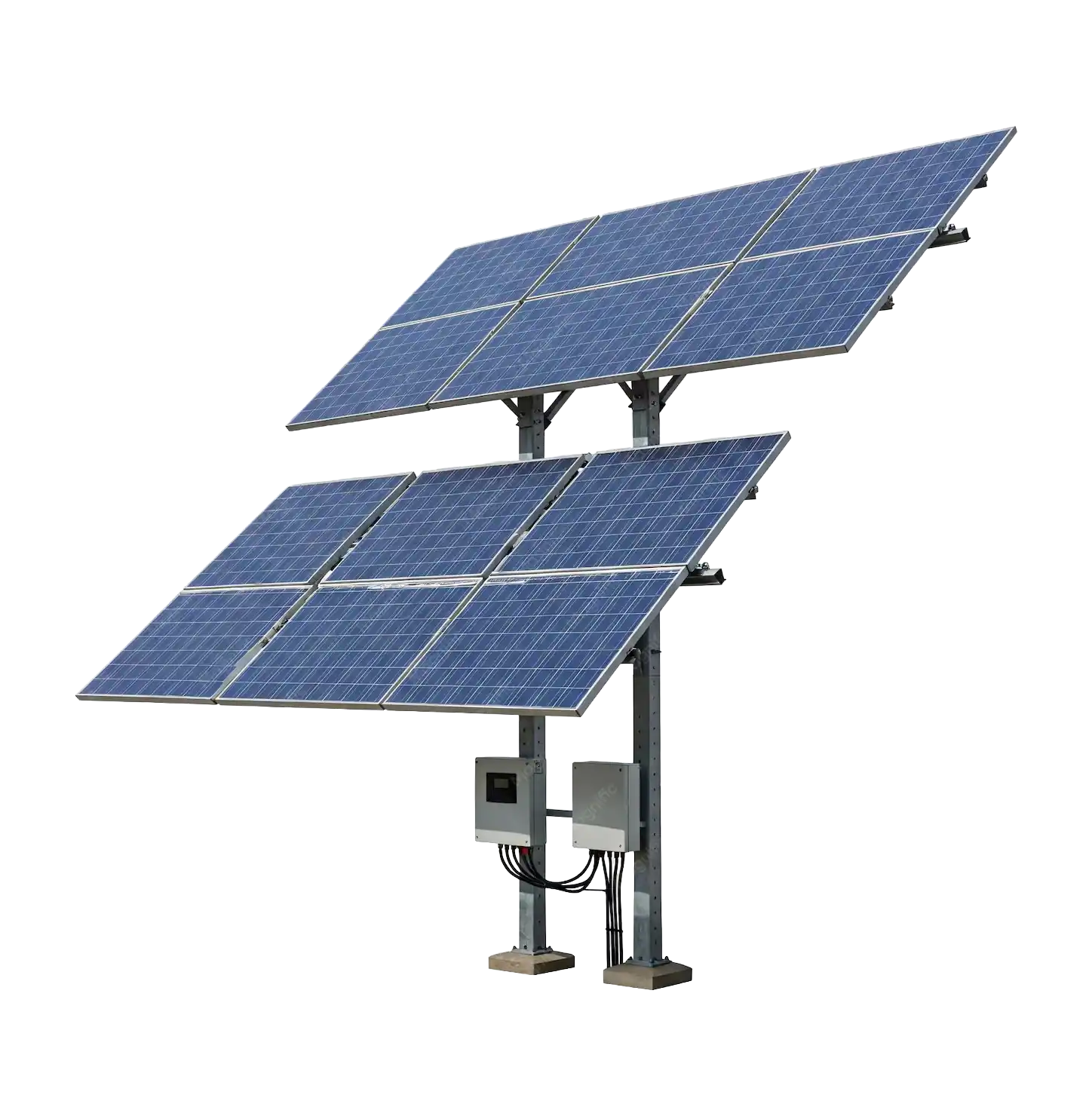 Modern solar panel installation